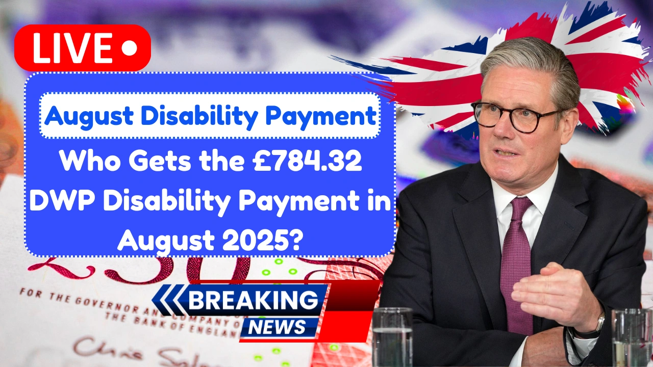 £784.32 DWP Disability Payment Credited in August 2025 – Who Qualifies