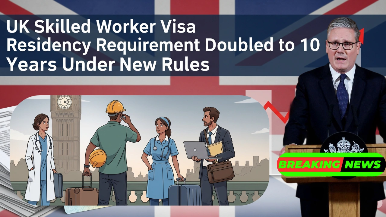 UK Skilled Worker Visa Residency Requirement Doubled to 10 Years Under New Rules